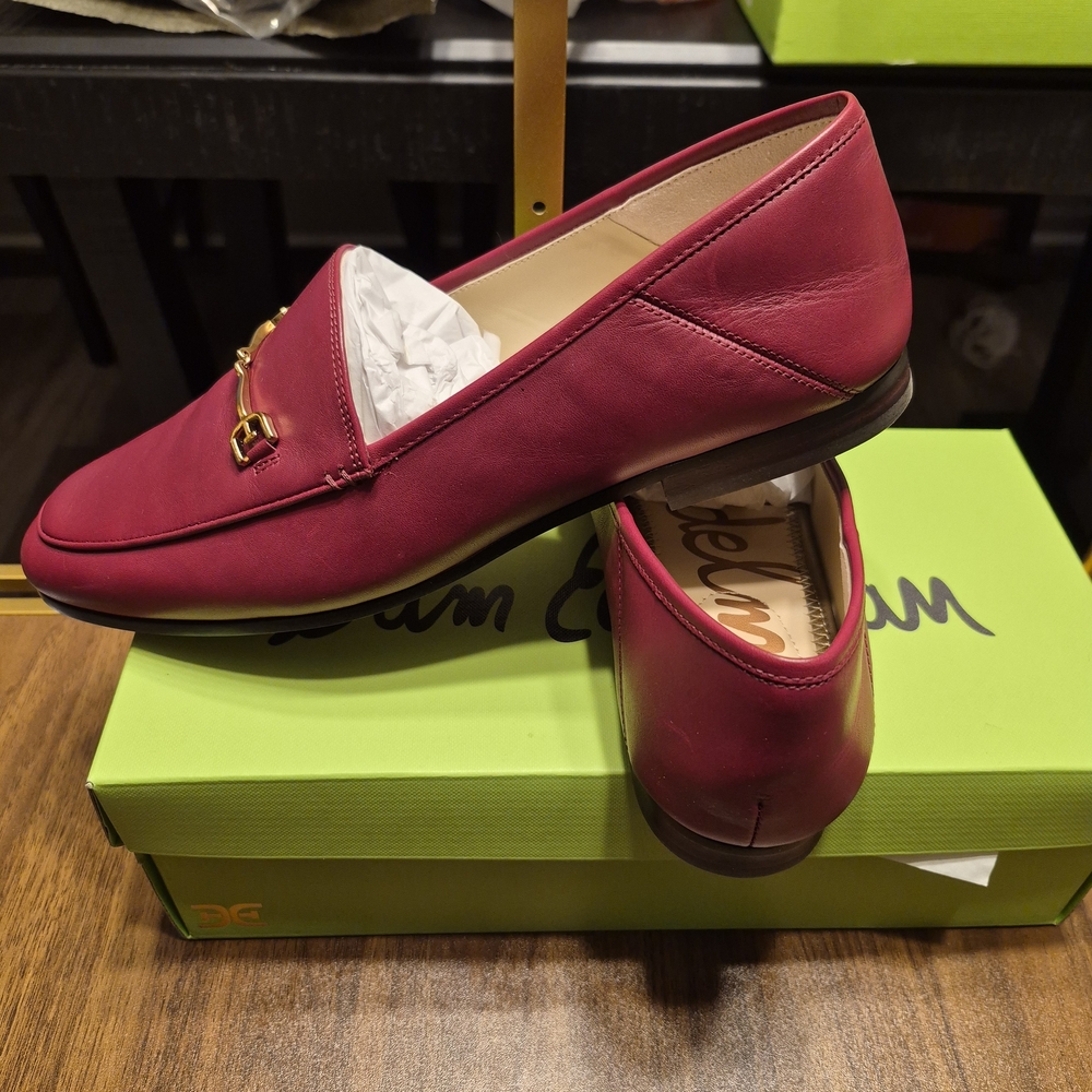 NEW SAM EDELMAN Classic Women's LORAINE Loafers in Merlot(red)